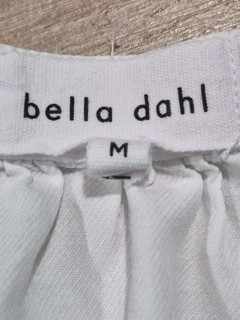 Bella Dahl White Wrinkle Free Button Up Peasant Blouse Size M